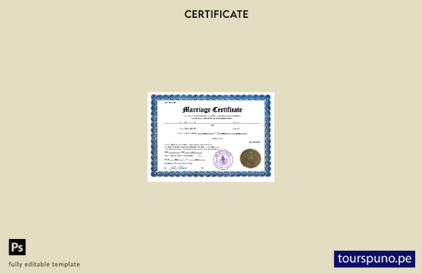 listo para imprimir certificado de matrimonio de San Marino Plantilla en Word y